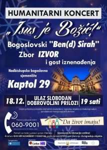 Humanitarni koncert za akciju „Da život imaju!“ plakat bozicni sajam