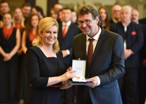 Predsjednica i profesor Tomislav Žigmanov Vojvodina