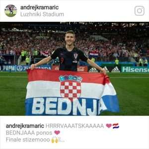 Andrej Kramarić nije zaboravio odakle je - poručio je: "Hrvatska! Bednja! Ponos! 1