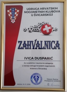 Croatia Uzwil i Croatia Luzern primljeni u Udrugu hrvatskih nogometnih klubova u Švicarskoj Zahvalnica Dusparicu