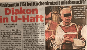 Bild u svom današnjem tiskanom izdanju  piše o hrvatskom đakonu Mati K.