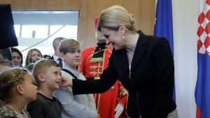 Hrvatsa predsjednica na danu orvorenih vrata "Hrvatski- moj jezik" / Foto: Hina