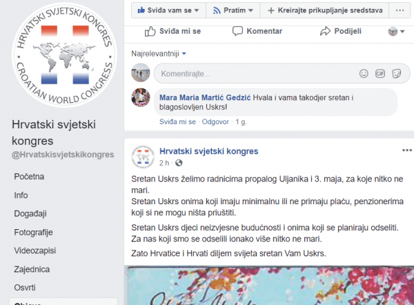 VINKO SABLJO: Uskrsna čestitka je podmetnuta HSK-u, naša čestitka je s mojim potpisom Uskrsna cestitka HSK