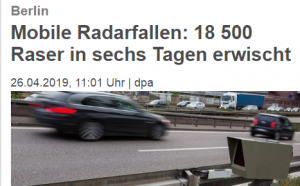 Berlin: U samo šest dana radari "uhvatili" 18.500 vozača u brzoj vožnji radari