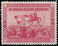 Filatelija Nezavisne Države Hrvatske: Hrvatske iseljeničke marke u službi promicanje hrvatske neovisnosti 1 Kuna