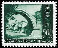 Filatelija Nezavisne Države Hrvatske: Hrvatske iseljeničke marke u službi promicanje hrvatske neovisnosti 500 Kuna - zelena