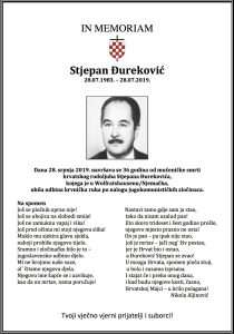 PODSJEĆANJE NA DRŽAVNI TERORIZAM ZLOČINAČKE DRŽAVE: 36 godina od političkog ubojstva hrvatskog disidenta i pisca Stjepana Đurekovića IN MEMORIAM Stjepan Đureković_2019