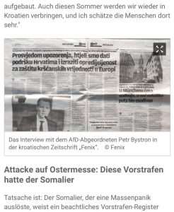 UGLEDNI TAGESZEITUNG PRENIO RAZGOVOR IZ FENIXA S P. BYSTRONOM: Htjeli smo dati podršku Hrvatima i izraziti opredijeljenost za zaštitu kršćanskih vrijednosti u Europi afd fenix 5