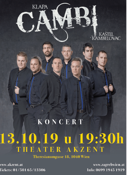 Klapa Cambi stiže u Beč - održat će koncert u poznatom kazalištu „Akzent“ cambi