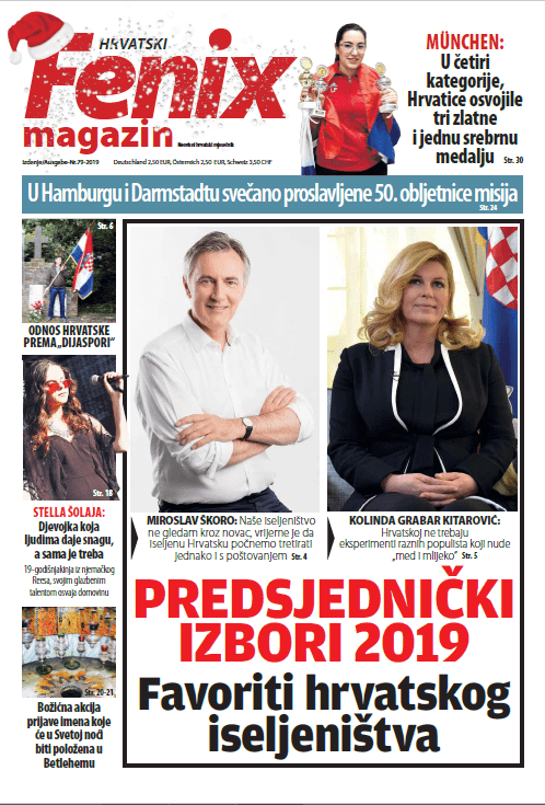 NOVI BROJ TISKANOG IZDANJA FENIX MAGAZINA: Eksluzivni razgovor s Kolindom Grabar Kitarović i Miroslavom Škorom, favoritima hrvatskog iseljeništva naslovnica fenix 79
