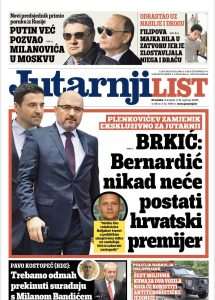 jutarnji list naslovnica