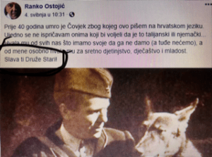 ZBOG VELIČANJA PROPALE DRŽAVE I TITA: HDZ će tražiti smjenu Ranka Ostojića koji "ne može voditi nacionalnu sigurnost hrvatske države" Ostojić je diktatoru Titu napisao: Slavi ti Druže Stari / Foto: Preslik RO