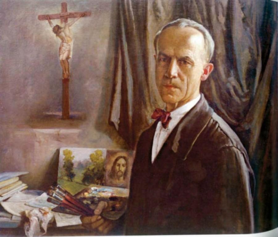 Autoportret Gabrijela Jurkića iz 1947. godine /  Foto: Fenix (Preslik Samostan Gorica) 