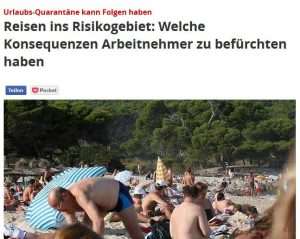 NJEMAČKA: Otišli ste na odmor u rizična područja? Riskirate otkaz na poslu Screenshot: Focus