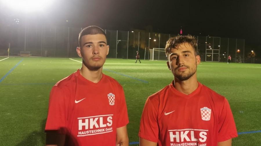 NOGOMETNA RAPSODIJA U FRANKFURTU: Tri zgoditka Ante Strljića, po dva zgoditka Dennisa Grančića i Marka Strljića u visokoj 9:2 pobjedi Croatije II Ante Strljic i Dennis Grančić / Foto: Fenix