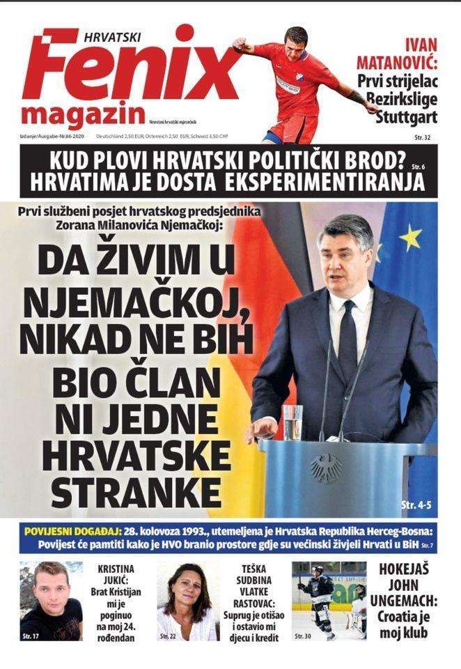 IZAŠAO JE NOVI BROJ FENIX MAGAZINA: Zainteresirat će vas priče Hrvata iz iseljeništva, novosti iz politike, glazbe i iseljeničkog sporta naslovnica 86