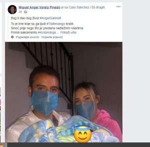 "NEKA MI BOG OPROSTI": Novorođenče pronađeno u kutiji za pizzu s dirljivom porukom o njegovoj majci Gradonačelnik Miguel Ángel Varelo Pinedo je objavio vijest o djetetu i fotografiju na društvenim mrežama / Foto: Preslik / Facebook