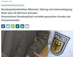 Policijsko priopćenje/Screenshot