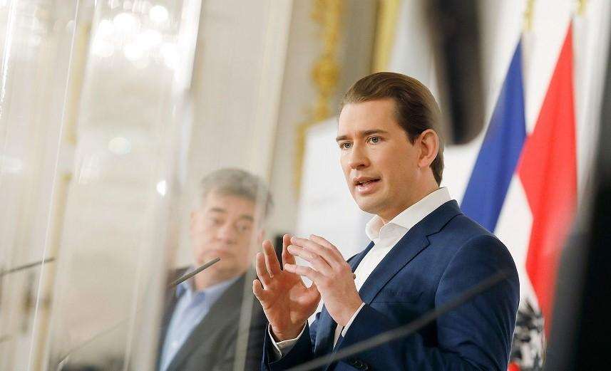 KANCELAR KURZ: Masovnim testiranjem izbjeći daljnja „zaključavanja“ Austrije do isporuke cjepiva početkom 2021. Kancelar Kurz i potkancelar Kogler / Foto: Fenix (S.Herek / Dragan Tatić)