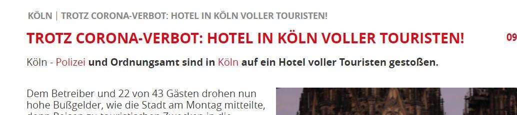 NE SMETA IM KORONA: Njemačka policija otkrila hotel pun gostiju, zatekli i prostitutku koln