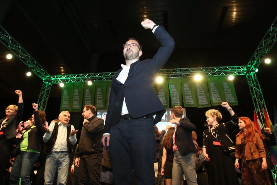 REZULTATI DOČEKANI UZ PJESMU I PLES: Tomašević u emotivnom govora najavio pobjedu u drugom krugu Tomislav Tomasevic _ Hina