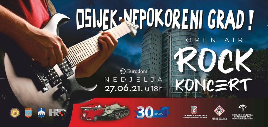 OSIJEK NEPOKORENI GRAD! Domoljubni rock koncert mira, ljubavi i humanosti za 30. godišnjicu gaženja crvenog fiće OSIJEK NEPOKORENI GRAD! Domoljubni rock koncert mira, ljubavi i humanosti za 30. godišnjicu gaženja crvenog fiće
