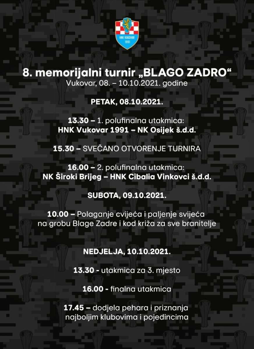 (VIDEO) POZIV HRVATSKOM ISELJENIŠTVU: Podržite HNK Vukovar i njegov 8. Memorijalni turnir "Blago Zadro" (VIDEO) POZIV HRVATSKOM ISELJENIŠTVU: Podržite HNK Vukovar i njegov 8. Memorijalni turnir "Blago Zadro"