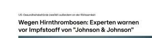 RIZIK OD MOŽDANOG UDARA: Stručnjaci upozoravaju na moguće posljedice cjepiva Johnson & Johnson