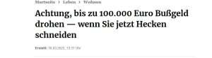 JOŠ JEDNA ZABRANA U NJEMAČKOJ: Mogu vas kazniti kaznom do 100.000 eura ako u razdoblju od 1. ožujka do 30. rujna u svom vrtu ili dvorištu obrezujete živicu