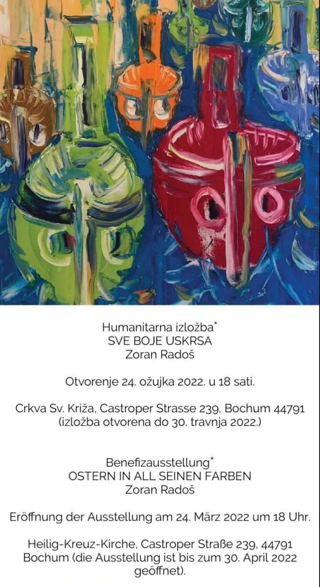 HUMANITARNA IZLOŽBA U BOCHUMU: Hrvatski umjetnik u Njemačkoj predstavlja svoja djela