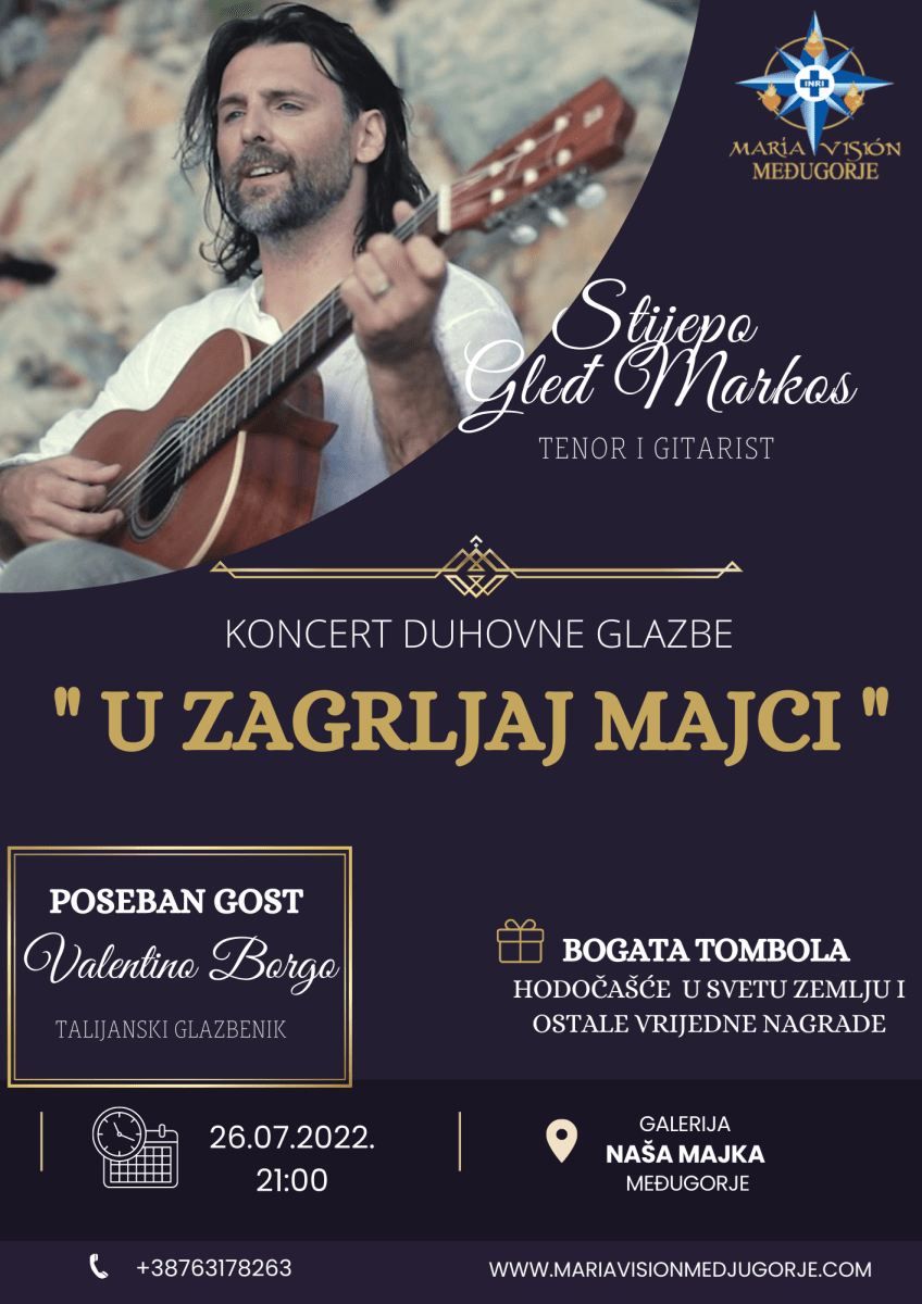 U ZAGRLJAJ MAJCI: Koncert duhovne glazbe u Međugorju