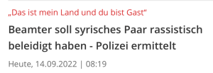 NJEMAČKI POLICAJAC REKAO SIRIJKI: Ovo je moja zemlja, a ti si ovdje gost - policija pokrenula istragu! NJEMAČKI POLICAJAC REKAO SIRIJKI: Ovo je moja zemlja, a ti si ovdje gost - policija pokrenula istragu!