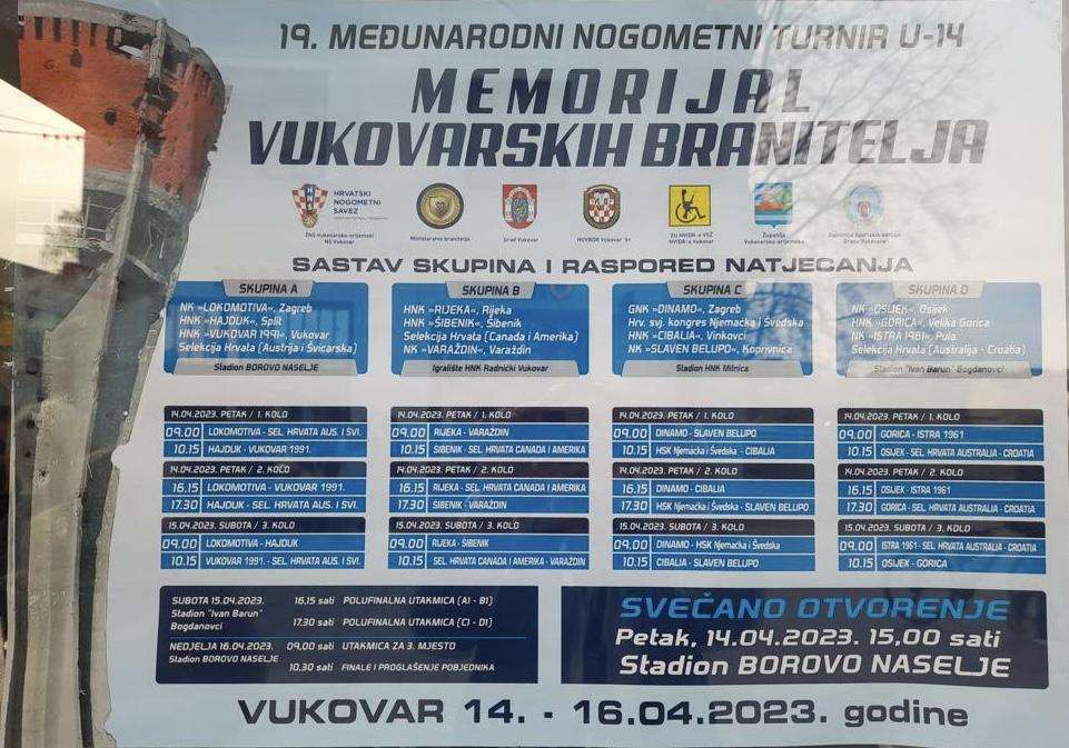19. MEMORIJAL VUKOVARSKIH BRANITELJA: U Vukovaru ovog tjedna nastupaju i U14 igrači iz Njemačke, Austrije, Švicarske, Švedske, Kanade, SAD-a i Australije