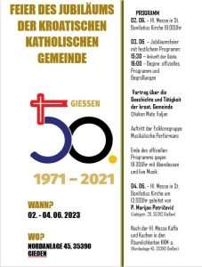 VELIKI JUBILEJ: Proslava 50. obljetnice postojanja HKZ Giessen VELIKI JUBILEJ: Proslava 50. obljetnice postojanja HKZ Giessen