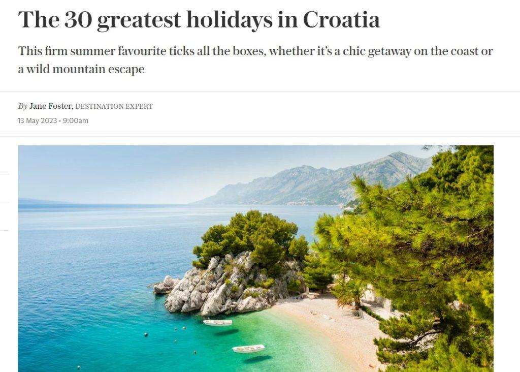LIJEPA NAŠA NA BRITANSKOM TRŽIŠTU: Hrvatska turistička ponuda u Telegraphu i Timesu, te na nacionalnoj televiziji ITV LIJEPA NAŠA NA BRITANSKOM TRŽIŠTU: Hrvatska turistička ponuda u Telegraphu i Timesu, te na nacionalnoj televiziji ITV