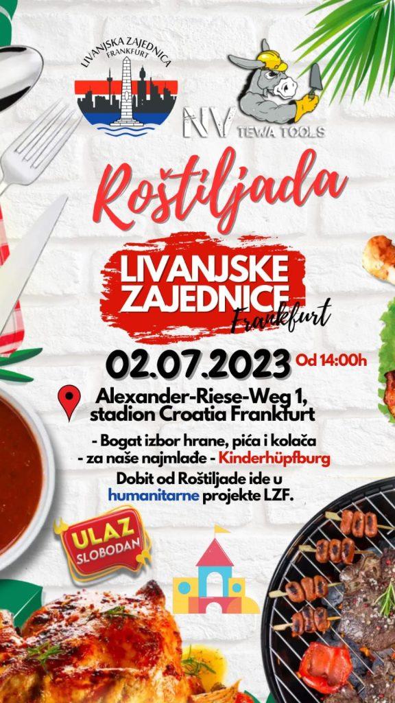POZIV HRVATIMA IZ FRANKFURTA I OKOLICE: Livanjska zajednica danas organizira roštiljadu koja će imati humanitarni karakter POZIV HRVATIMA IZ FRANKFURTA I OKOLICE: Livanjska zajednica danas organizira roštiljadu koja će imati humanitarni karakter