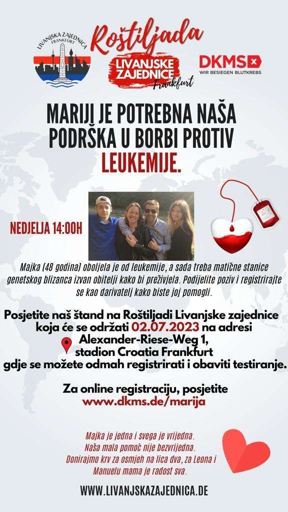POZIV HRVATIMA IZ FRANKFURTA I OKOLICE: Livanjska zajednica danas organizira roštiljadu koja će imati humanitarni karakter POZIV HRVATIMA IZ FRANKFURTA I OKOLICE: Livanjska zajednica danas organizira roštiljadu koja će imati humanitarni karakter
