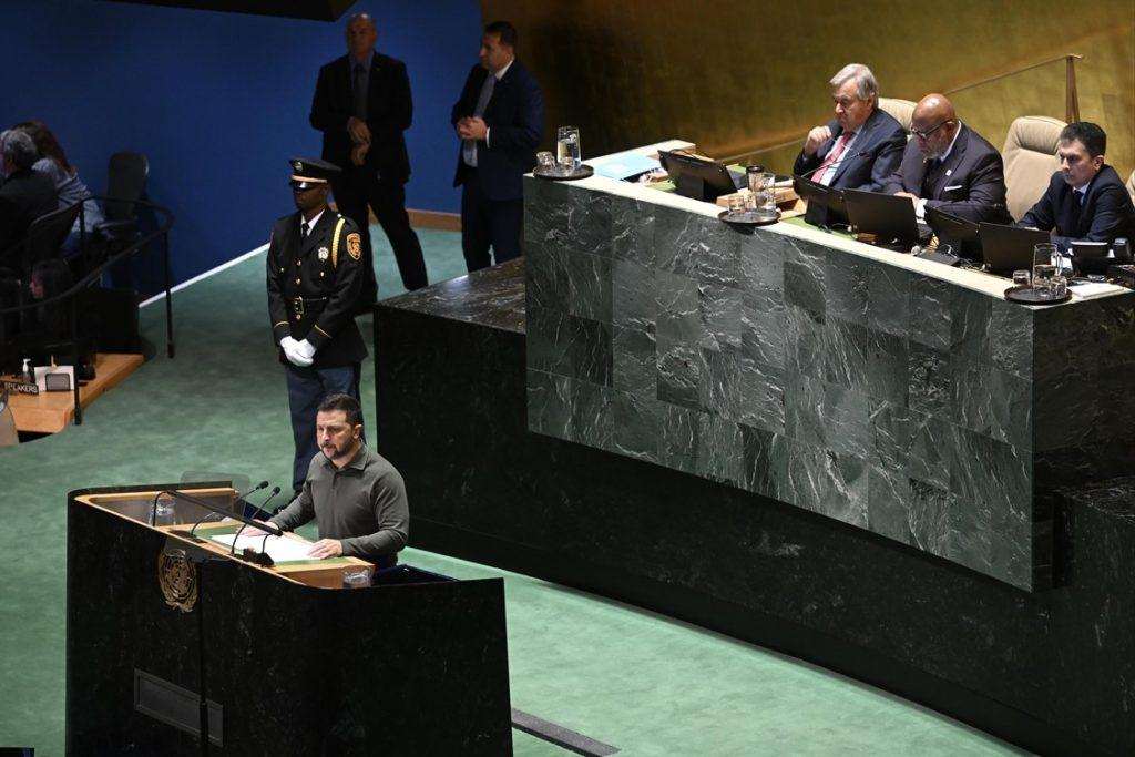 ZELENSKIJ SA GOVORNICE GENERALNE SKUPŠTINE UN-a: Moramo biti ujedinjeni, ratni zločini moraju biti kažnjeni