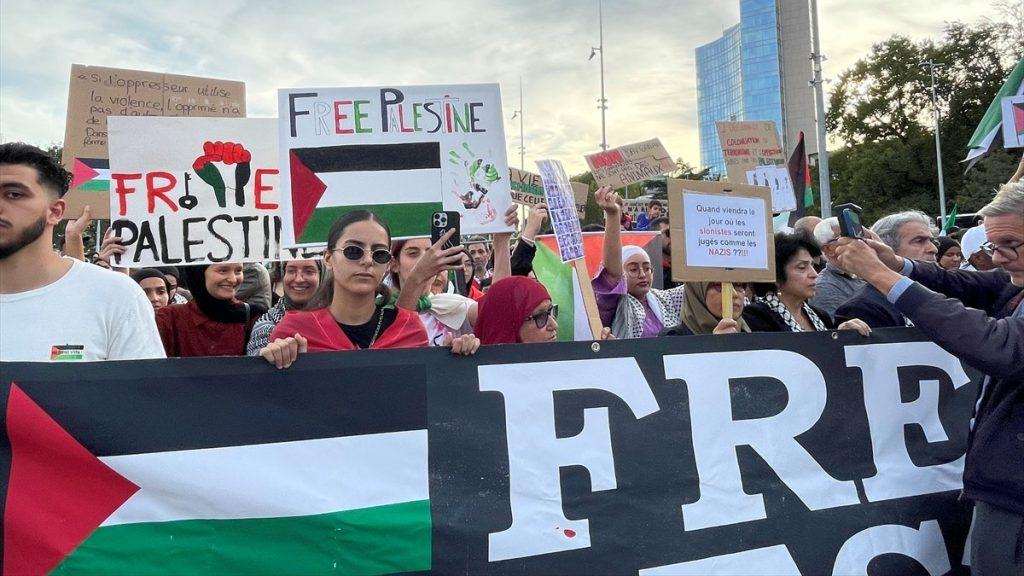 UZ ŠVICARSKO DOPUŠTENJE: Stotine ljudi u Ženevi na skupu solidarnosti s Palestinom UZ ŠVICARSKO DOPUŠTENJE: Stotine ljudi u Ženevi na skupu solidarnosti s Palestinom
