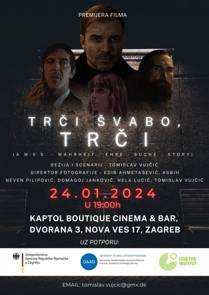 "TRČI ŠVABO, TRČI": Film njemačkog redatelja hrvatskog podrijetla bit će prikazan u Zagrebu "TRČI ŠVABO, TRČI": Film njemačkog redatelja hrvatskog podrijetla bit će prikazan u Zagrebu