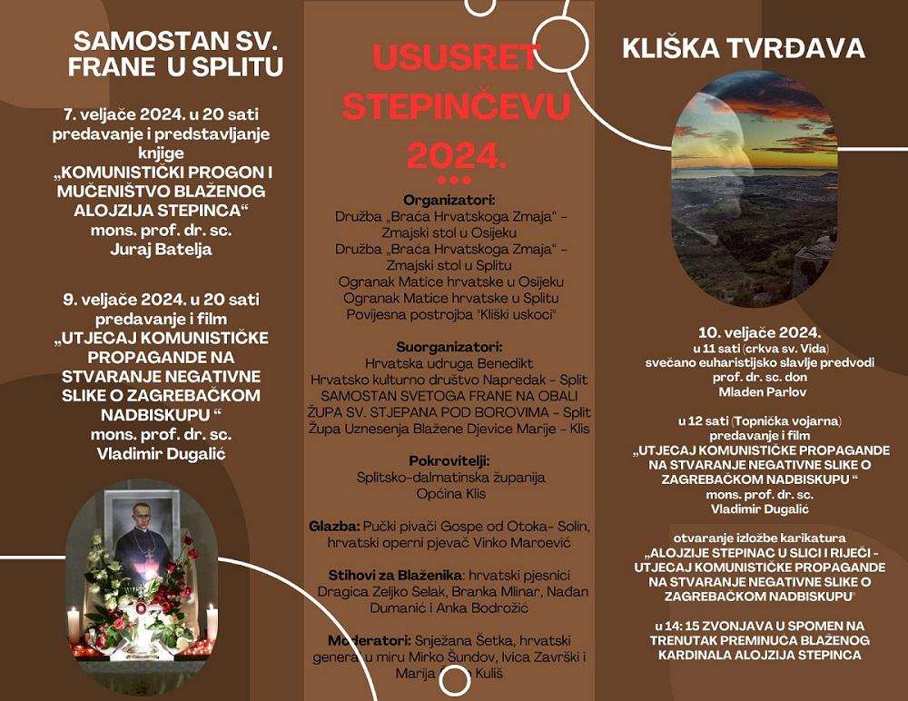 EUHARISTIJSKO SLAVLJE, PREDAVANJE, PRIKAZIVANJE FILMA I IZLOŽBA: Trodnevnica hrvatskom blaženiku Alojziju Stepincu EUHARISTIJSKO SLAVLJE, PREDAVANJE, PRIKAZIVANJE FILMA I IZLOŽBA: Trodnevnica hrvatskom blaženiku Alojziju Stepincu