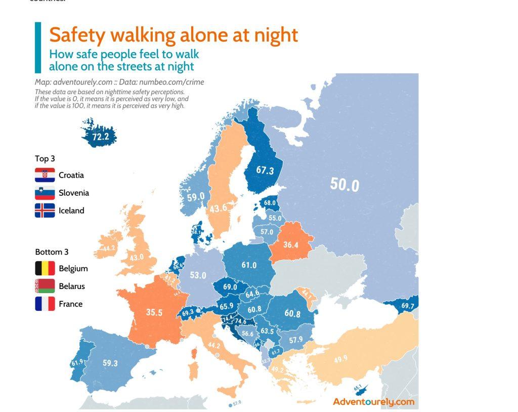 HRVATSKA NA PRVOM, NJEMAČKA NA 29. MJESTU: Objavljen popis zemalja koje se smatraju najsigurnijima u Europi za samostalno hodanje tijekom noći
