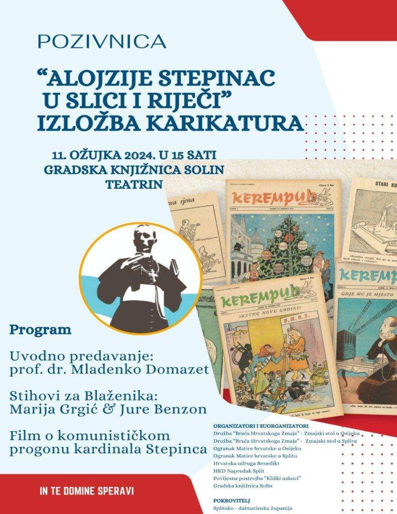 SOLIN: Izložba o blaženom Alojziju Stepincu SOLIN: Izložba o blaženom Alojziju Stepincu
