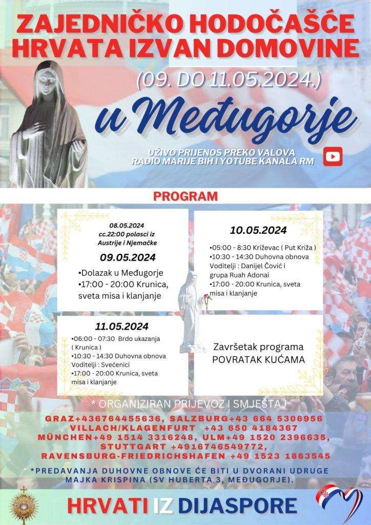 HODOČAŠĆE U MEĐUGORJE: Prijavite se za prvo zajedničko hodočašće Hrvata izvan domovine Kraljici mira HODOČAŠĆE U MEĐUGORJE: Prijavite se za prvo zajedničko hodočašće Hrvata izvan domovine Kraljici mira