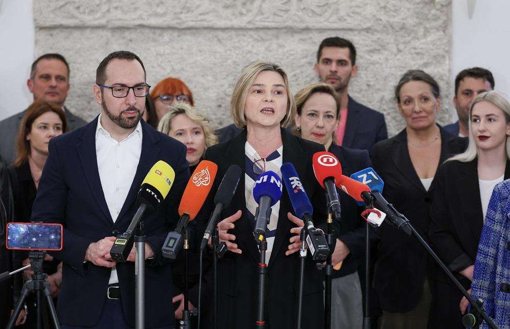 Na slici Sandra Benčić, Tomislav Tomašević / Foto: Hina