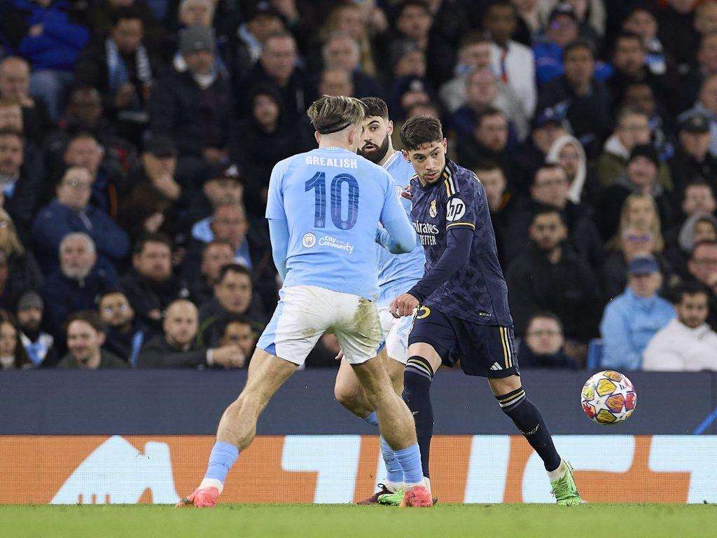NOGOMETNA DRAMA NA ETIHADU: Real Madrid izbacio Manchester City, Modrić i Kovačić nisu realizirali penale Federico Valverde i Josko Gvardiol u utakmici protiv Reala / Foto: Anadolu