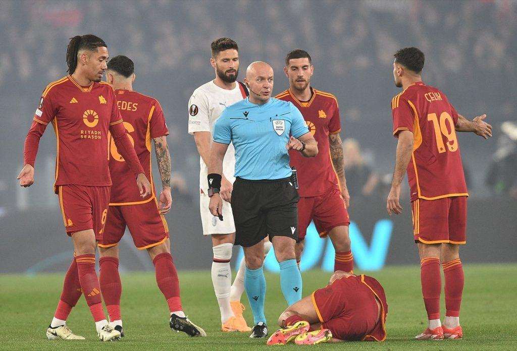 Detalj s utakmice Rome i Milana / Foto: Anadolu