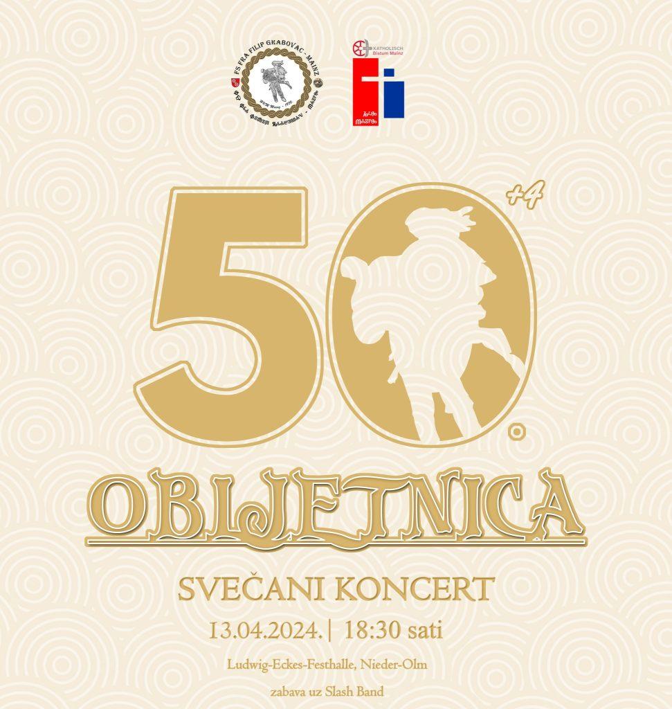 SVEČANI KONCERT ZA 50. OBLJETNICU: Folklorna skupina “Fra Filip Grabovac” iz Mainza slavi svojih prvih pet desetljeća