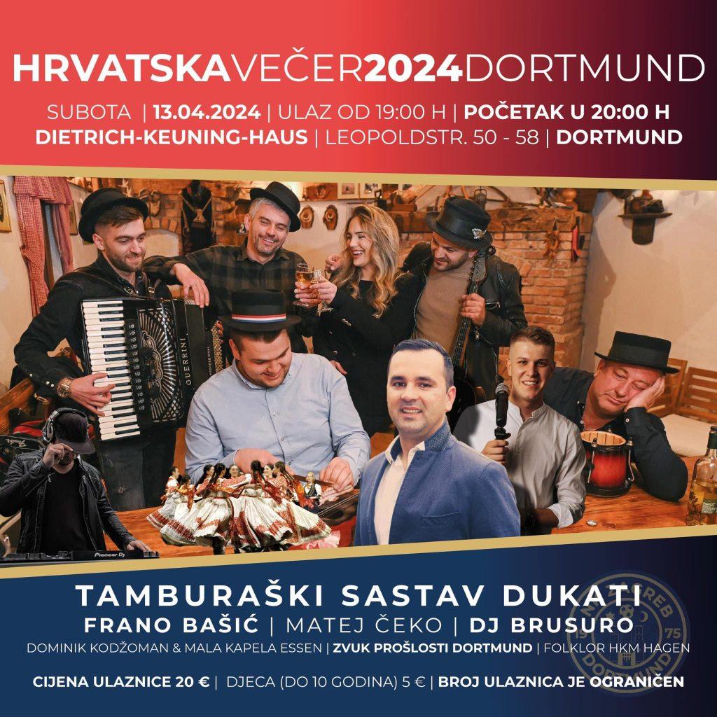 U SUBOTU, 13. TRAVNJA: U Dortmundu će se održati "Hrvatska večer 2024." - evo tko će nastupiti U SUBOTU, 13. TRAVNJA: U Dortmundu će se održati "Hrvatska večer 2024." - evo tko će nastupiti