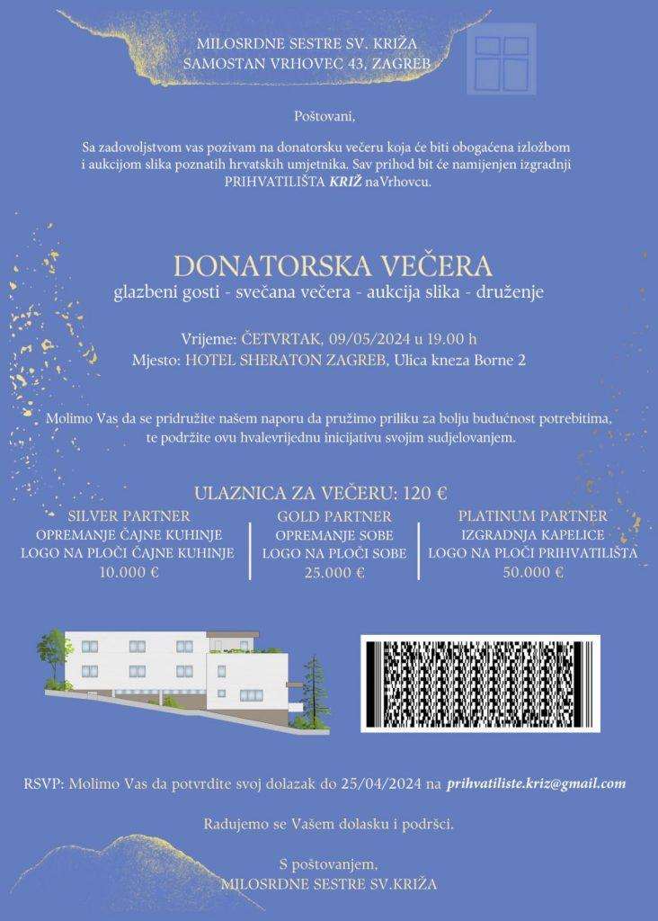 PRIKUPLJA SE NOVAC ZA IZGRADNJU PRIHVATILIŠTA ZA BOLESNIKE: Na donatorskoj večeri u Zagrebu će biti održana aukcija slika i umjetničkih djela PRIKUPLJA SE NOVAC ZA IZGRADNJU PRIHVATILIŠTA ZA BOLESNIKE: Na donatorskoj večeri u Zagrebu će biti održana aukcija slika i umjetničkih djela